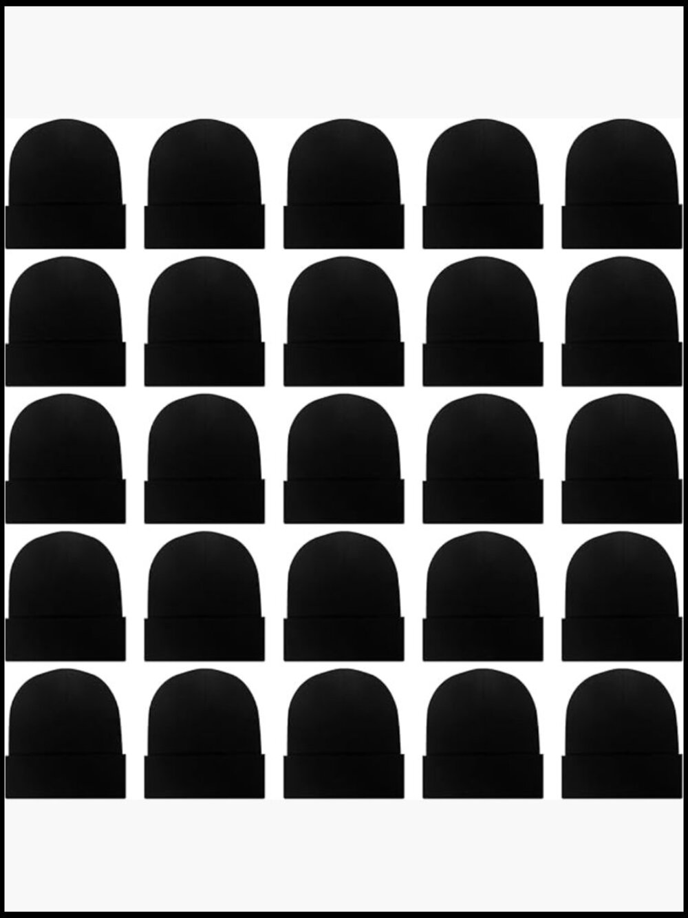 25 Pack Winter Beanie Hats Bulk Knit Skull Caps Men Women